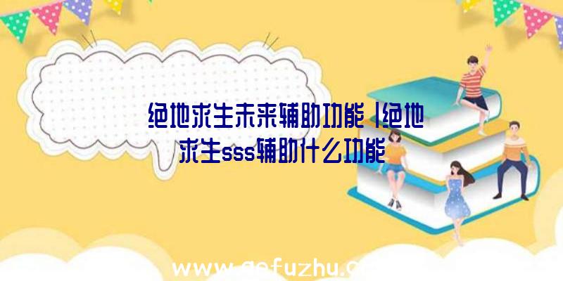 「绝地求生未来辅助功能」|绝地求生sss辅助什么功能